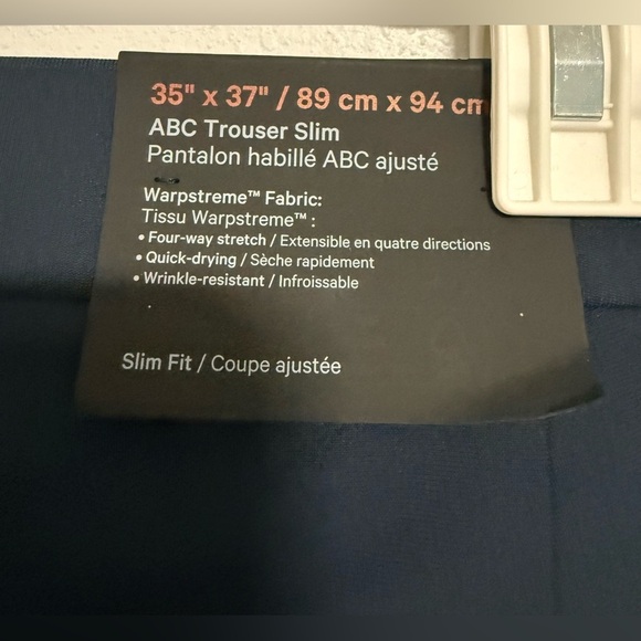 Lululemon ABC Commission Pants Mens 35x37 Chino Warpstreme Blue Performance - Picture 8 of 8